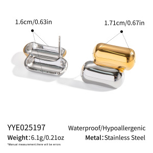 1 Paire De Boucles D'Oreilles À Clous En Acier Inoxydable Étanches De Couleurs Assorties h5 