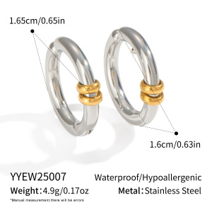 1 Paire De Manchettes D'Oreille Étanches En Acier Inoxydable De Couleurs Assorties h5 