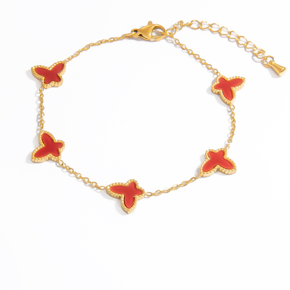 Bracelet À Breloques Étanche En Acier Inoxydable, Couleur Or (1 Pièce)