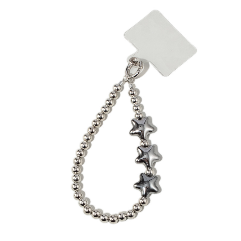 1 Bracelet De Téléphone En Aluminium Argenté, Série Stylish, Motif Cœur h5Image7