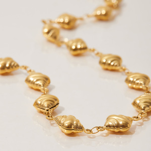 Bracelet À Breloques Pour Femme, Motif Croissant Simple, En Acier Inoxydable Étanche, Couleur Or (1 Pièce). h5 Image9
