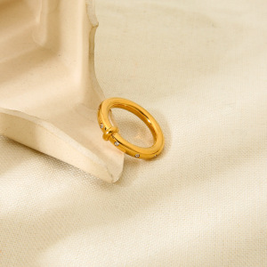 Bague Femme Étanche En Acier Inoxydable, Forme Goutte Simple h5 Image4