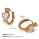 Petites boucles d'oreilles en zirconium blanc Image2