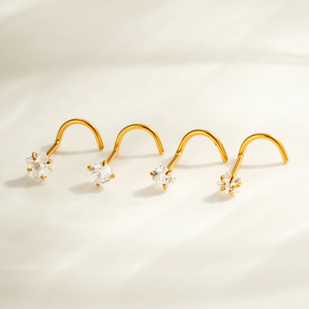 1 pièce exquise clou de nez en zircon pour femme