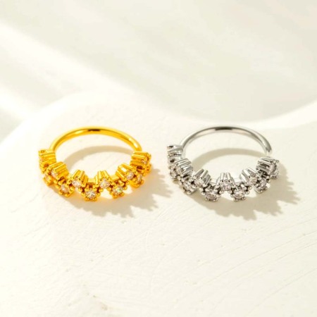 1 pièce de piercing de nez en zircon couleur cuivre doré