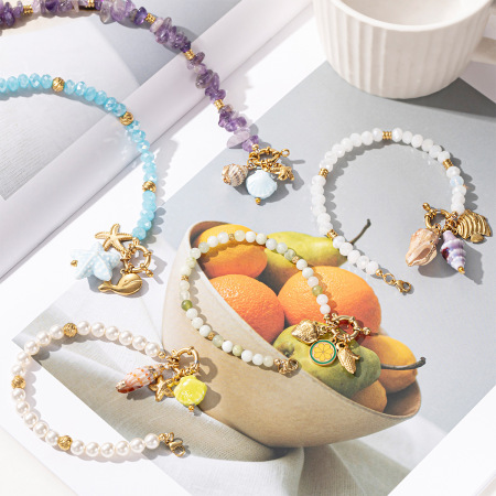 1 bracelet en perles de pierre naturelle 2