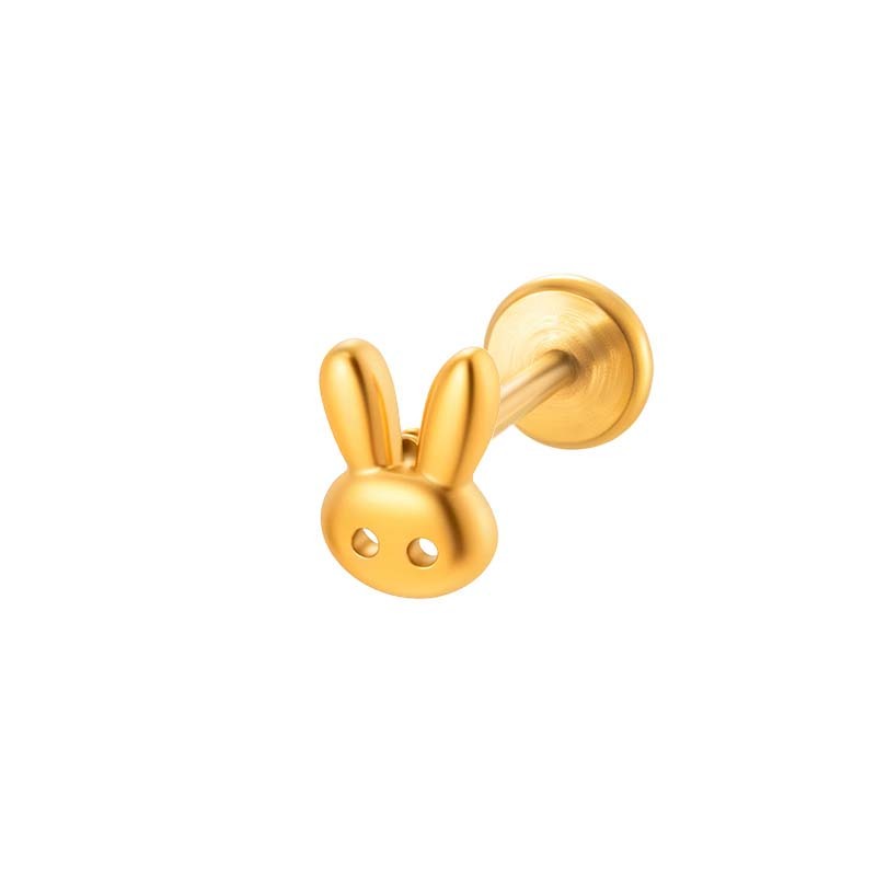 Boucles D'Oreilles Piercing Femme Daily Heart En Acier Inoxydable Étanche Couleur Or (1 Pièce)