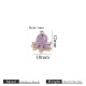 Petit pendentif doré double face dégoulinant d'huile - pieuvre violette Image20