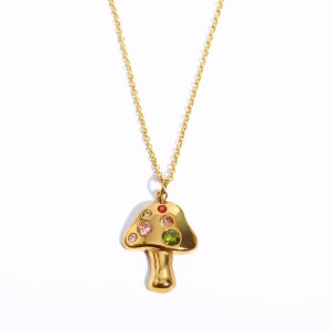 1 Paire De Colliers Pendentifs Pour Femmes, Collection Rétro Végétale De Luxe, En Acier Inoxydable Étanche h5 Image5