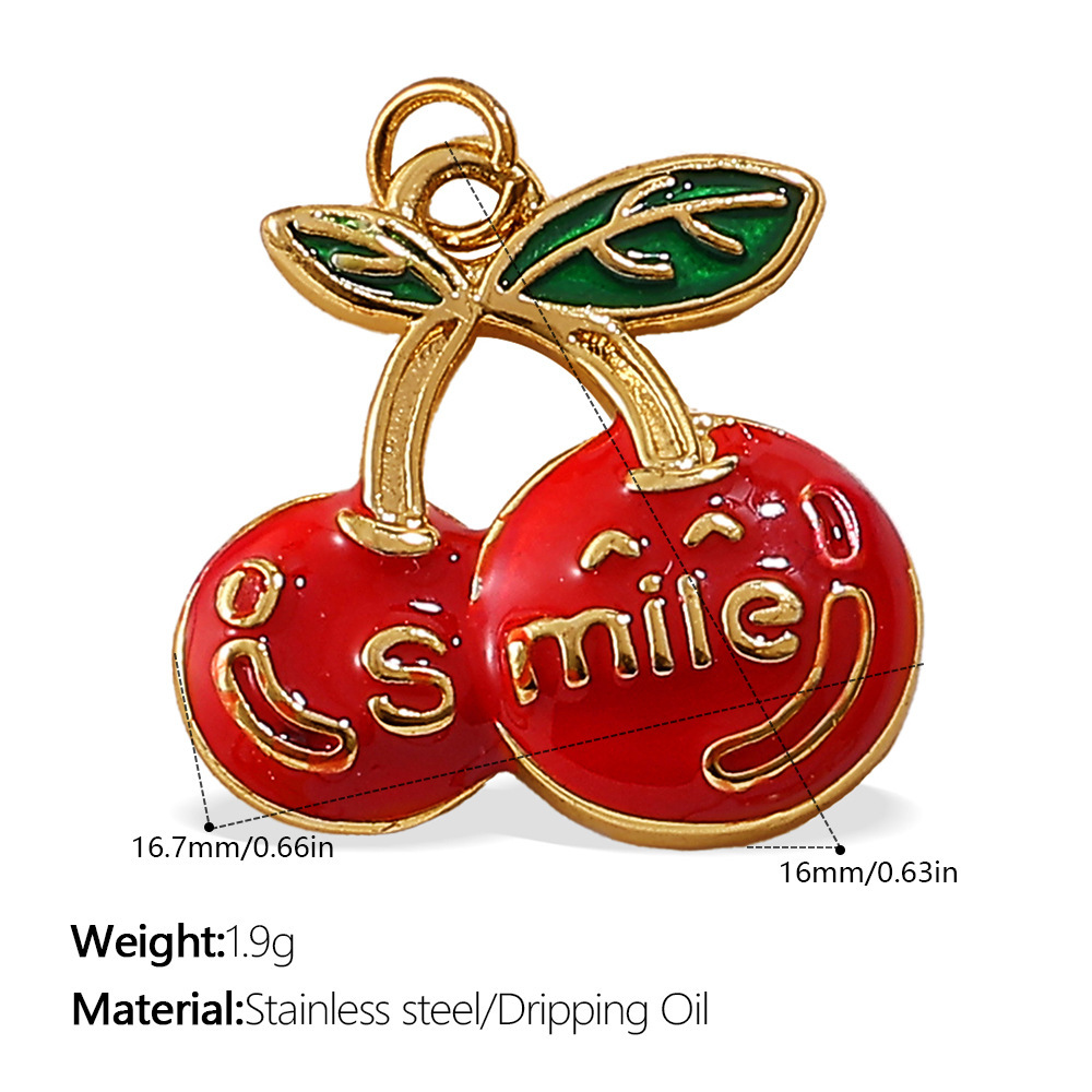 Pendentif Diy En Acier Inoxydable Doré, Étanche, En Forme De Fruit (1 Pièce)