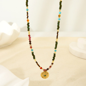 Colliers Pendentifs Pour Femmes En Pierres Naturelles Couleur Or h5 Image3