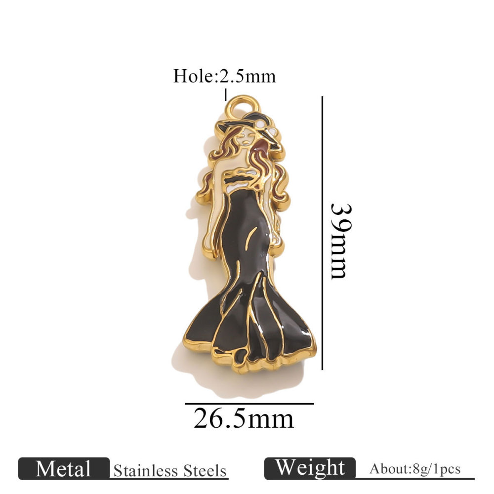Pendentif Femme Étanche En Acier Inoxydable À Monter Soi-Même (1 Pièce)