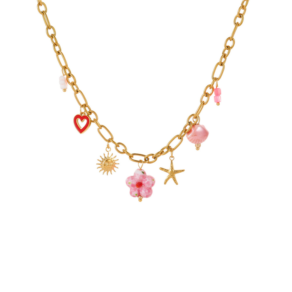Colliers Pendentifs Pour Femmes En Acier Inoxydable Étanche Couleur Or, Motif Tortue De Vacances Image5