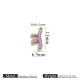 Pendentif goutte d'huile double face en or - bois de cerf violet Image68