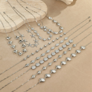 1 Paire De Colliers À Pendentif Tortue De Vacances En Acier Inoxydable Pour Femme, Série Romantique h5 Image2