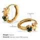 Boucles d'oreilles en or et diamants verts Image7