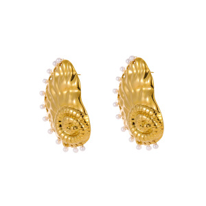 Boucles D'Oreilles Puces Pour Femmes Vacation Turtle En Acier Inoxydable Étanche Couleur Or h5 Image5