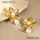 Boucles d'oreilles baroques à fleurs 