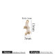 Pendentif double face en or avec goutte d'huile - branche d'arbre blanche Image63