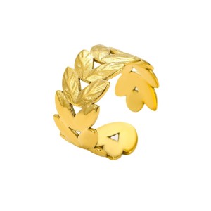 Bagues Ajustables Pour Femmes, En Acier Inoxydable, Couleur Or, Étanches Et Géométriques, Style Quotidien. h5 Image5