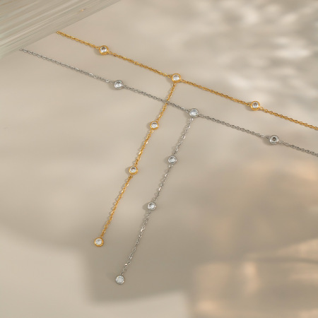 Collier pendentif étanche en acier inoxydable couleur or (1 pièce) 2