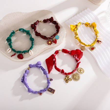 Bracelet de cheville en acier inoxydable doré, étanche, collection Romantique, motif floral (1 pièce)
