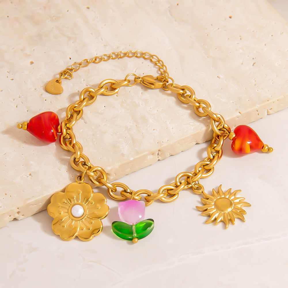 Collier Pendentif Étanche En Acier Inoxydable Couleur Or Image4