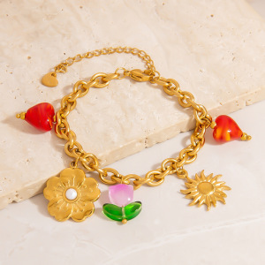 Collier Pendentif Étanche En Acier Inoxydable Couleur Or h5 Image4