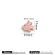 Pendentif goutte d'huile en or - Poisson rouge rose Image13