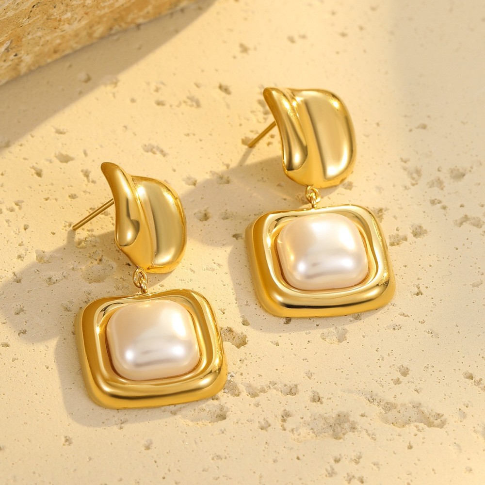 Boucles D'Oreilles Pendantes Pour Femmes, Collection Daily Flower, En Acier Inoxydable Étanche, De La Gamme Luxurious Series Image4