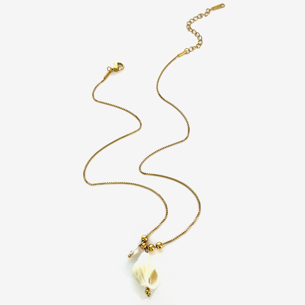 Collier Pendentif Coquillage Coloré 1 Pièce