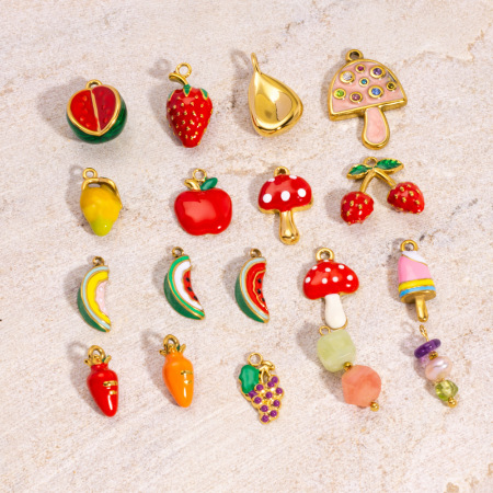 1 paire de pendentifs pour femmes, motif plante mignonne, en acier inoxydable étanche, collection Simple
