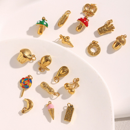 1 paire de pendentifs pour femmes, motif plante mignonne, en acier inoxydable étanche, collection Simple