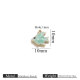 Pendentif goutte d'huile en or - Poisson rouge vert Image16