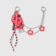 1 pendentif cactus rouge 