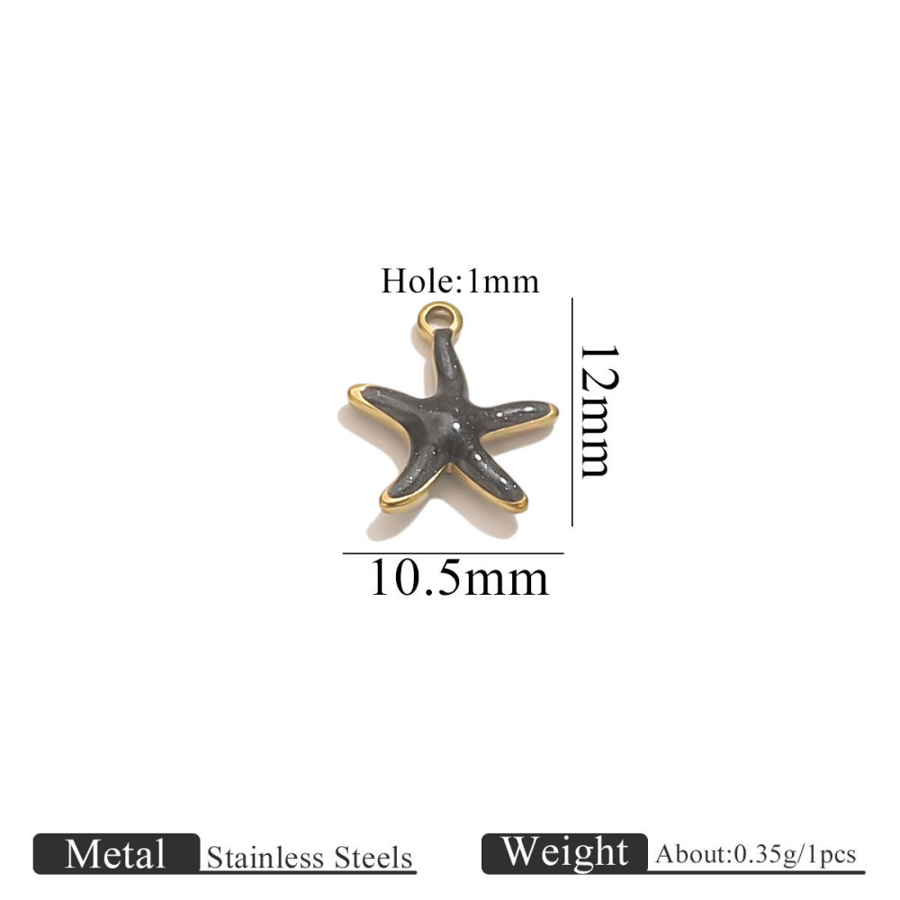 Pendentif Femme Étanche En Acier Inoxydable, Motif Organisme Marin, À Faire Soi-Même (1 Pièce)