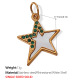 Pendentif en or, diamant vert et coquillage blanc Image6