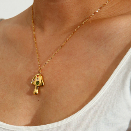 1 paire de colliers pendentifs pour femmes, collection rétro végétale de luxe, en acier inoxydable étanche 2