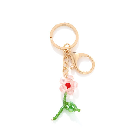 1 porte-clés fleur romantique