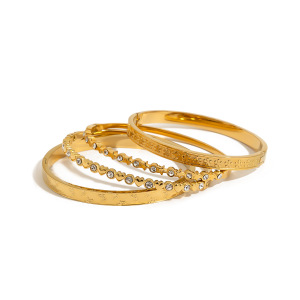Bracelet Jonc Élégant Papillon En Acier Inoxydable, Couleur Or, Pour Femme, Collection Luxe (1 Pièce) h5 Image8