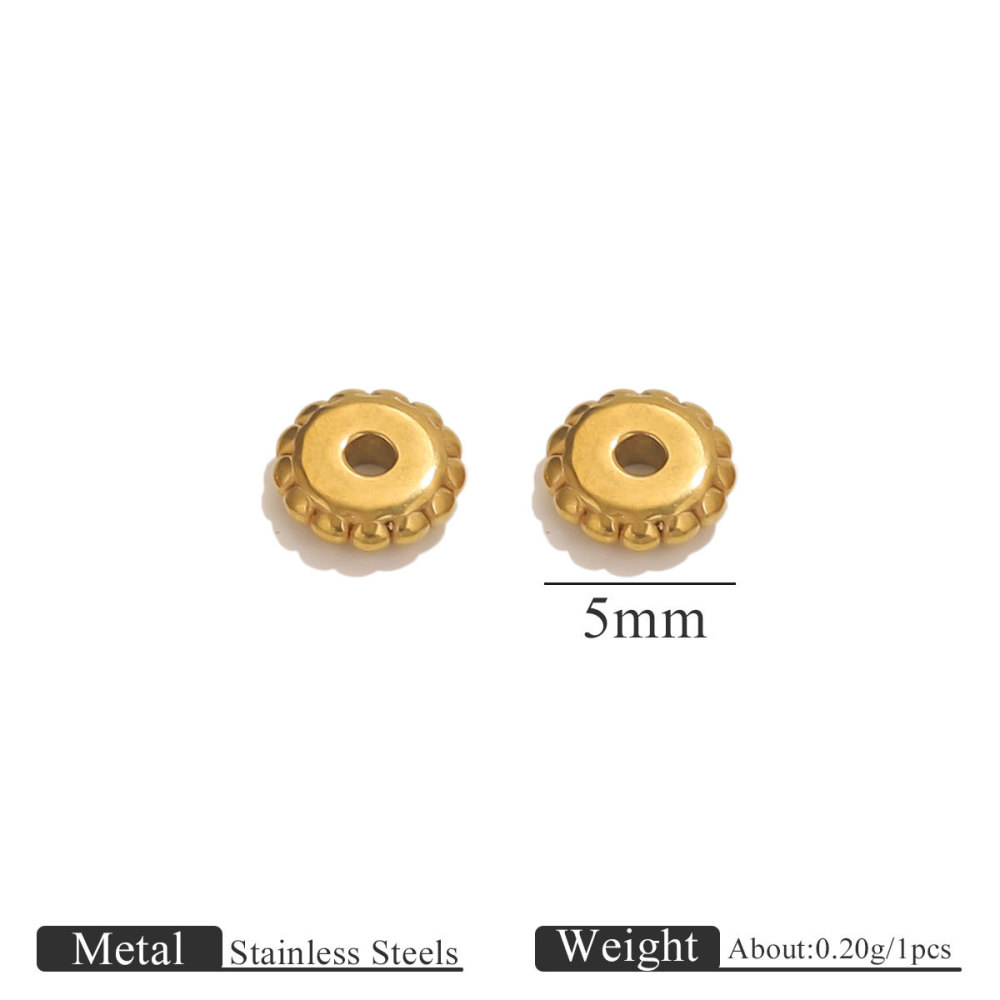 Perles D'Espacement En Acier Inoxydable De Forme Irrégulière, Série Simple, Pour Un Usage Quotidien.