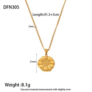 Colliers Pendentifs Pour Femmes Daily Chain En Acier Inoxydable Étanche Couleur Or h5