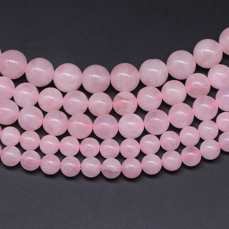 1 Chaîne De Perles En Cristal De Quartz Rose Du Brésil Image6