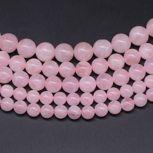 1 Chaîne De Perles En Cristal De Quartz Rose Du Brésil h5 Image6