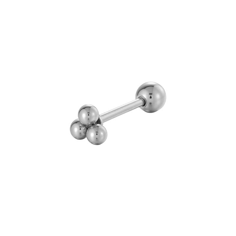 Boucle D'Oreille Piercing En Acier Inoxydable Doré, Imperméable, Ornée De Zircon Et De Perles (1 Pièce). 