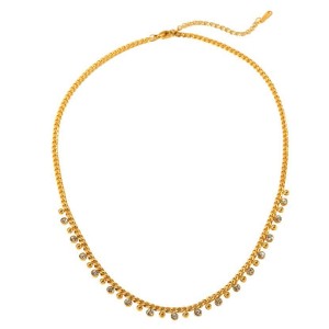 Colliers Pendentifs Pour Femmes Daily Chain En Acier Inoxydable Étanche Couleur Or h5 Image5