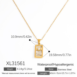 Collier Pendentif Tarot Étanche En Acier Inoxydable (1 Pièce) h5 Image2