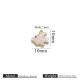 Pendentif goutte d'huile en or - Poisson rouge blanc Image15