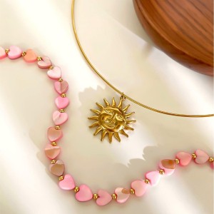 Collier De Perles En Forme De Cœur Et De Coquillage, 1 Pièce h5 Image3