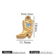 Chaussures dorées double face avec cœur en forme de goutte d'huile - Bleu Image17